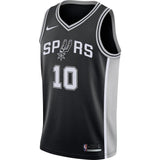DeMar DeRozan #10 San Antonio Spurs Black Mens Swingman Jersey - Icon Edition