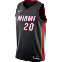 Justise Winslow #20 Miami Heat Black Mens Swingman Jersey - Icon Edition