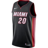 Justise Winslow #20 Miami Heat Black Mens Swingman Jersey - Icon Edition