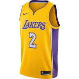 Lonzo Ball #2 Los Angeles Lakers Yellow Mens Swingman Jersey