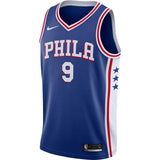 Dario Saric #9 Philadelphia 76ers Blue Mens Swingman Jersey - Icon Edition