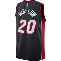 Justise Winslow #20 Miami Heat Black Mens Swingman Jersey - Icon Edition