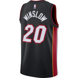 Justise Winslow #20 Miami Heat Black Mens Swingman Jersey - Icon Edition