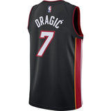 Goran Dragic #7 Miami Heat Black Mens Swingman Jersey - Icon Edition