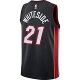 Hassan Whiteside #21 Miami Heat Black Mens Swingman Jersey