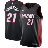 Hassan Whiteside #21 Miami Heat Black Mens Swingman Jersey