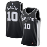 DeMar DeRozan #10 San Antonio Spurs Black Mens Swingman Jersey - Icon Edition