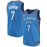 Carmelo Anthony #7 Oklahoma City Thunder Blue Mens Swingman Jersey - Icon Edition