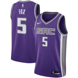 De'Aaron Fox #5 Sacramento Kings Purple Mens Swingman Jersey - Icon Edition