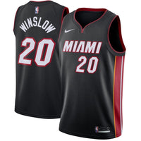 Justise Winslow #20 Miami Heat Black Mens Swingman Jersey - Icon Edition