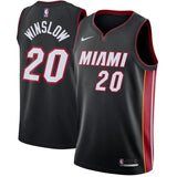 Justise Winslow #20 Miami Heat Black Mens Swingman Jersey - Icon Edition