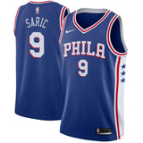 Dario Saric #9 Philadelphia 76ers Blue Mens Swingman Jersey - Icon Edition