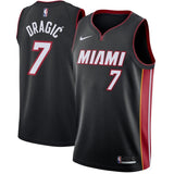 Goran Dragic #7 Miami Heat Black Mens Swingman Jersey - Icon Edition