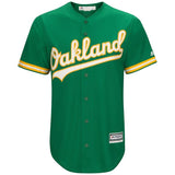 Oakland Athletics White/Kelly Green Official Cool Base Jersey