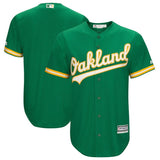 Oakland Athletics White/Kelly Green Official Cool Base Jersey