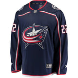 Sonny Milano #22 Columbus Blue Jackets Navy Breakaway Jersey