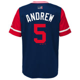 Freddie Freeman "Andrew" #5 Atlanta Braves Youth Navy/Red 2018 Players' Weekend Jersey