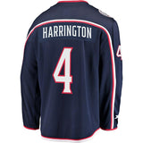 Scott Harrington #4 Columbus Blue Jackets Navy Breakaway Jersey