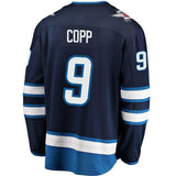 Andrew Copp #9 Winnipeg Jets Navy Breakaway Replica Jersey