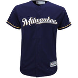 Milwaukee Brewers Youth Navy/White Alternate Road Official Cool Base Team Jersey