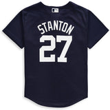 Giancarlo Stanton #27 New York Yankees Youth Navy Fashion Official Cool Base Player Jersey
