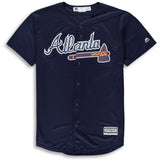 Dansby Swanson #7 Atlanta Braves Youth Navy Alternate Official Cool Base Player Jersey