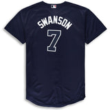 Dansby Swanson #7 Atlanta Braves Youth Navy Alternate Official Cool Base Player Jersey