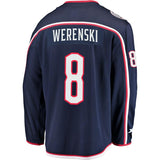 Zach Werenski #8 Columbus Blue Jackets Navy Breakaway Jersey