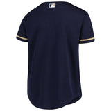 Milwaukee Brewers Youth Navy Alternate Official Cool Base Team Jersey