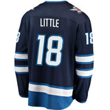 Bryan Little #18 Winnipeg Jets Navy Breakaway Replica Jersey
