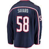 David Savard #58 Columbus Blue Jackets Navy Breakaway Jersey