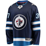 Connor Hellebuyck #37 Winnipeg Jets Navy Breakaway Replica Jersey
