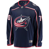 Joonas Korpisalo #70 Columbus Blue Jackets Navy Breakaway Jersey