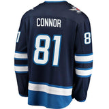 Kyle Connor #81 Winnipeg Jets Navy Breakaway Replica Jersey