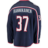 Markus Hannikainen # 37 Columbus Blue Jackets Navy Breakaway Jersey