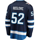 Jack Roslovic #52 Winnipeg Jets Navy Breakaway Replica Jersey