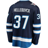 Connor Hellebuyck #37 Winnipeg Jets Navy Breakaway Replica Jersey