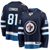 Kyle Connor #81 Winnipeg Jets Navy Breakaway Replica Jersey
