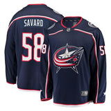 David Savard #58 Columbus Blue Jackets Navy Breakaway Jersey