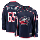 Markus Nutivaara #65 Columbus Blue Jackets Navy Breakaway Jersey