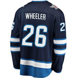 Blake Wheeler #26 Winnipeg Jets Navy Breakaway Replica Jersey