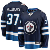 Connor Hellebuyck #37 Winnipeg Jets Navy Breakaway Replica Jersey