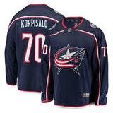 Joonas Korpisalo #70 Columbus Blue Jackets Navy Breakaway Jersey