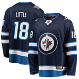 Bryan Little #18 Winnipeg Jets Navy Breakaway Replica Jersey