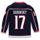 Brandon Dubinsky #17 Columbus Blue Jackets Youth Navy Home Replica Player Jersey