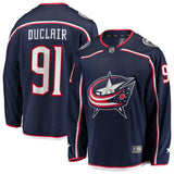 Male Columbus # 91 Blue Jackets Navy Home Breakaway Player Jersey
