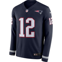 Tom Brady New England Patriots Navy Therma Long Sleeve Jersey