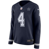 Prescott Dallas Cowboys Women's Navy Therma Long Sleeve Jersey