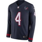 Deshaun Watson Houston Texans Navy Therma Long Sleeve Jersey