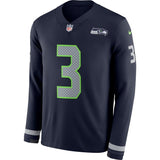 Russell Wilson Seattle Seahawks College Navy Therma Long Sleeve Jersey